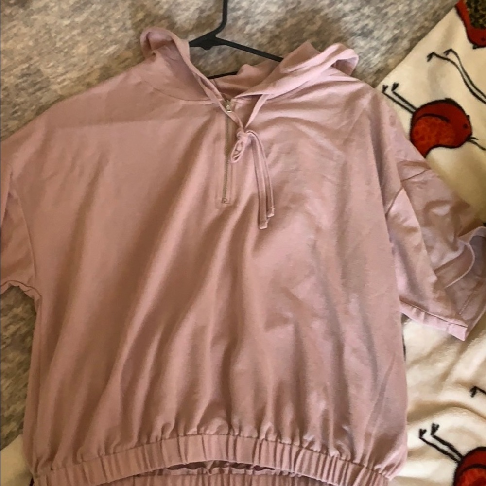 purple/pink jogger sweater